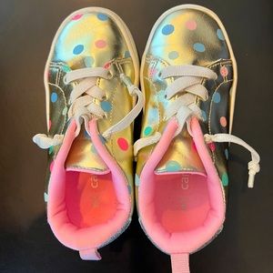 Carter’s gold polka dot slip on sneakers - 9